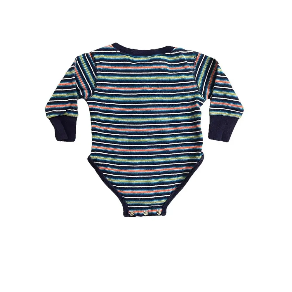 Vintage 1998 Gymboree Gymsport Striped Bodysuit Newborn Baby Long Sleeve
